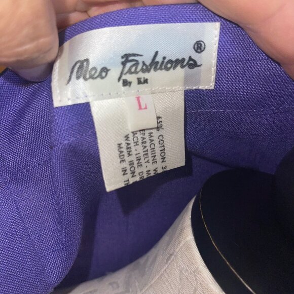 Meo Fashions By Kit Vintage Womens Dress Size Large Purple Kimono Sleeve Maxi - Picture 13 of 16